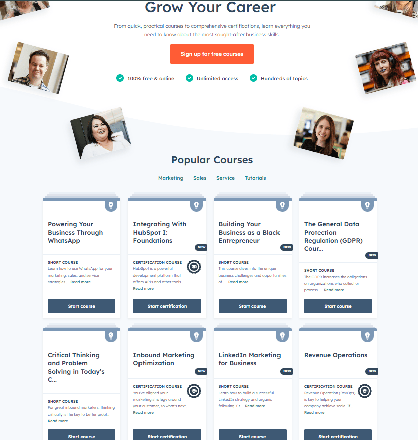 Hubspot Academy Certifications